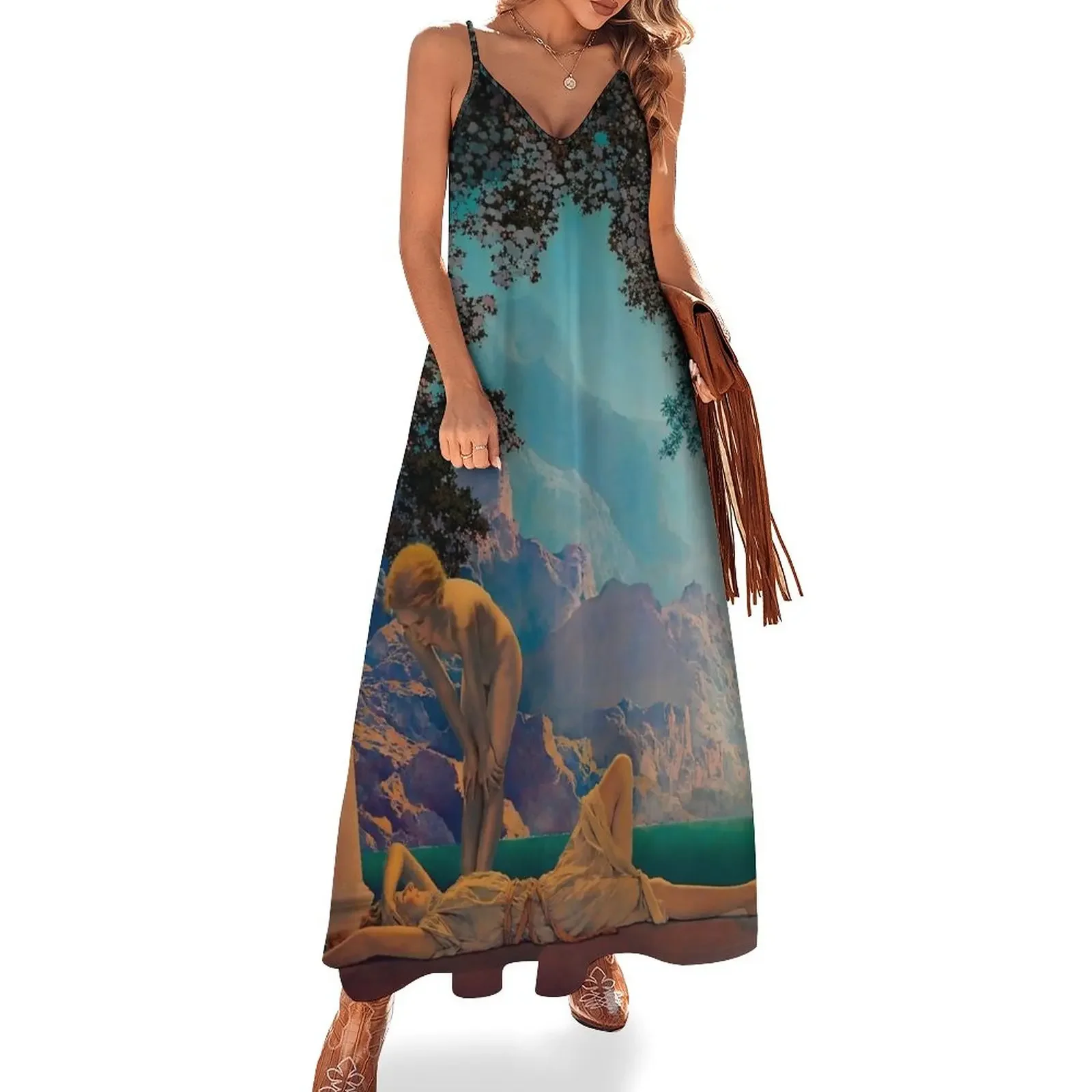 Daybreak от Maxfield Parrish Платье без рукавов элегантные шикарные женские платья акция