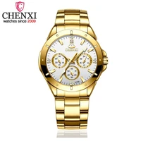 chenxi fashion watch ladies golden silver women quartz watch female elegant clock luxury gift waterproof wristwatch dropshipping