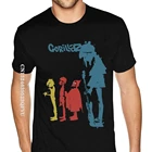 Футболки из натурального хлопка с рисунком Gorillaz Rock The House, футболки с принтом His And Her, футболки большого размера в стиле Харадзюку