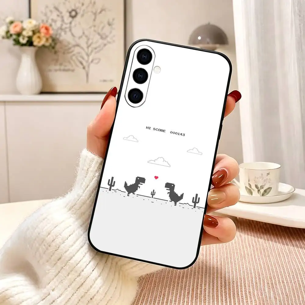Забавный чехол для телефона с изображением динозавра без интернета для Samsung Galaxy A73, A72, A71, A70, A53, A52, A51, мягкий силиконовый черный чехол (art.: 3920db8d77889) - 3920db8d77889