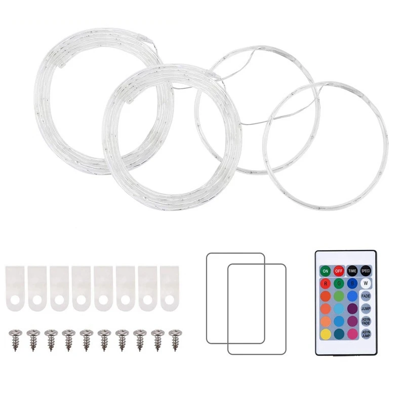 

HOT SALE Cornhole Board Lights 16 Colors Change Cornhole Board Edge And Ring LED Lights With Remote Control Cornhole Games