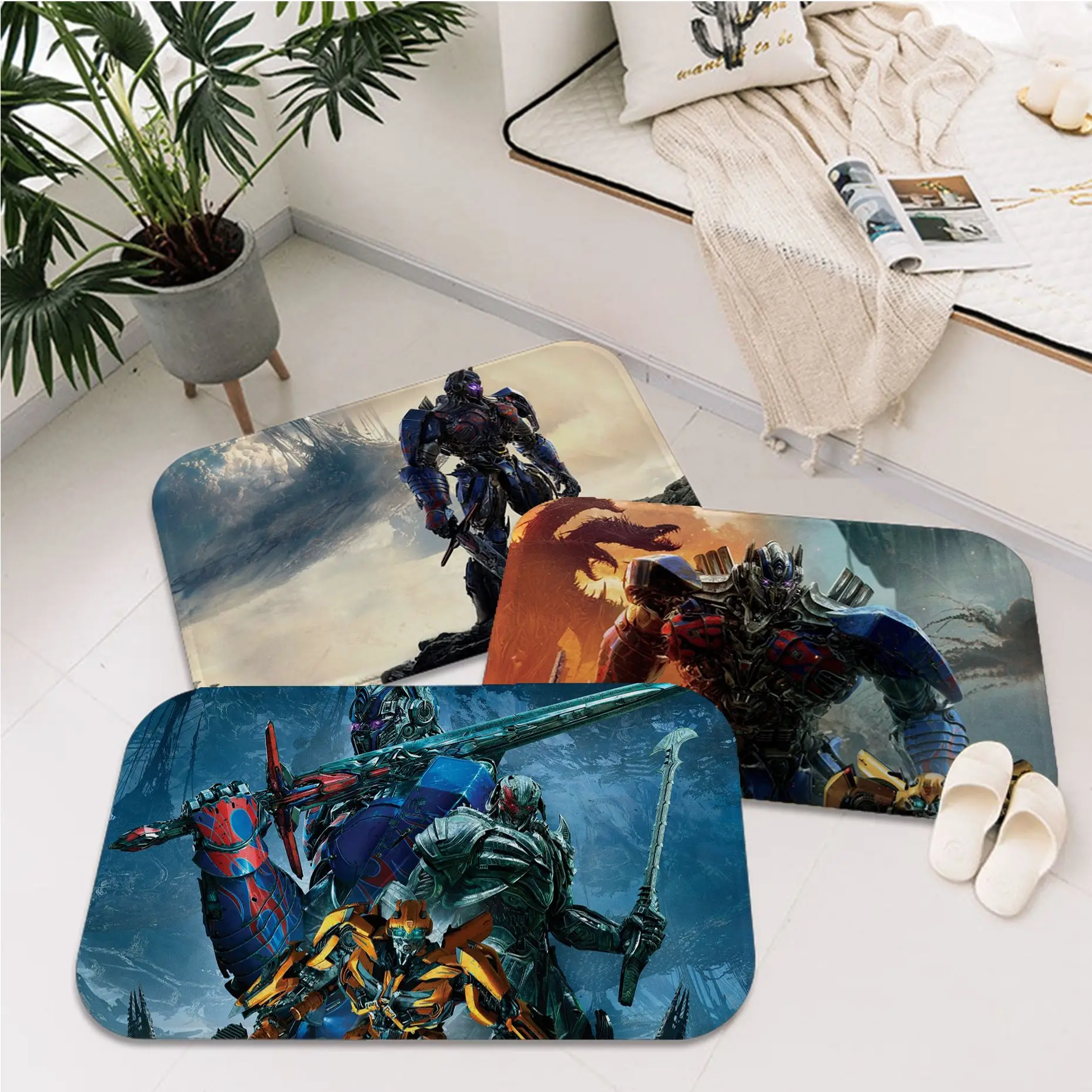

BANDAI Transformers Bathroom Mat Kids Room Bedroom Decoration Balcony Anti-Slip Doormat Living Room Alfombra