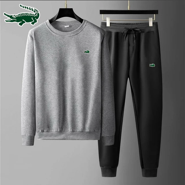 

CARTELO 2023 New high-quality Embroidery men's leisure sports round neck hoodless sweater pullover+outdoor running pants set