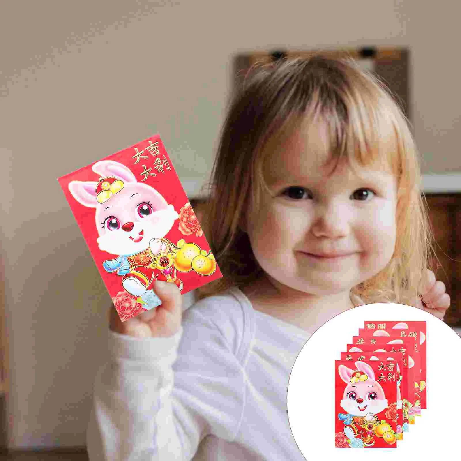 

Red Year Money Envelope Chinese Envelopes New Packet Festival Spring Packetsrabbit Pocket Lucky Bunny Hongbao Wedding Luck Gift