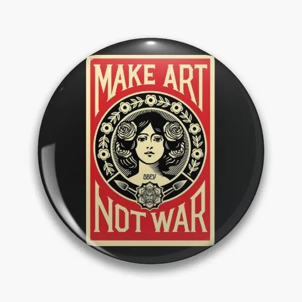 Make Art Not War мягкая булавка на воротник для одежды подарок Забавный креативный