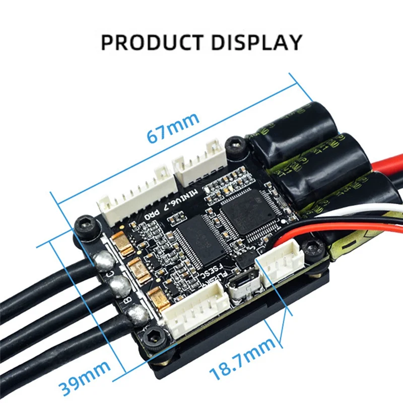 FLIPSKY 4-13S Lipo ESC Speed Control Mini FSESC6.7 70A База на VESC6.6 с алюминиевым анодированным