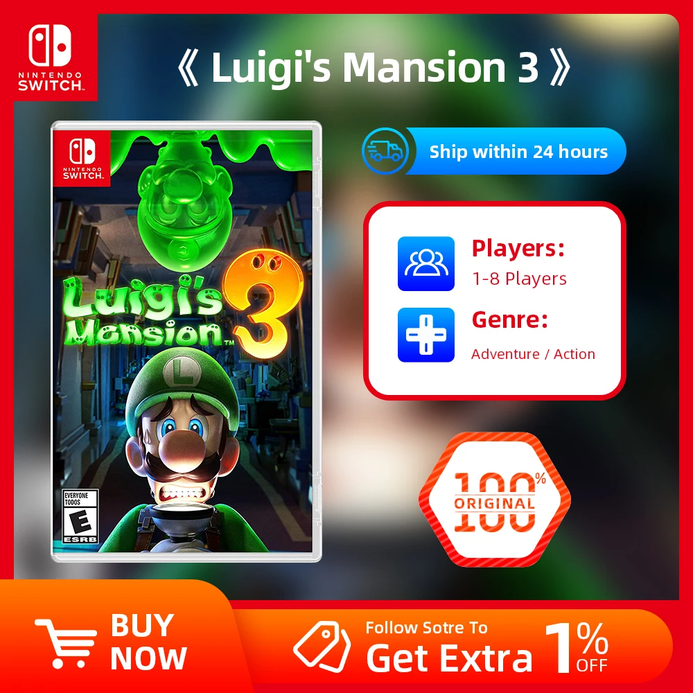 Игровые предложения для Nintendo Switch серия Луиджи Тенс 3 играми картридж с физической
