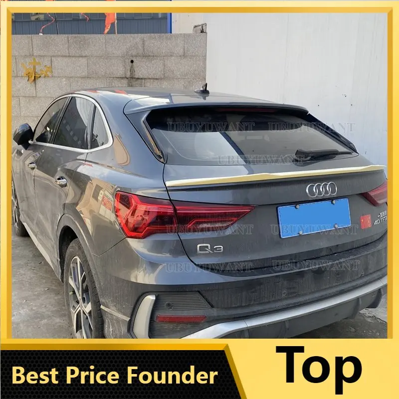 

For Audi Q3 Sportback High Quality ABS material car rear wing primer color Audi Q3 SPORTBLACK spoiler 2019-2022 M4 Style