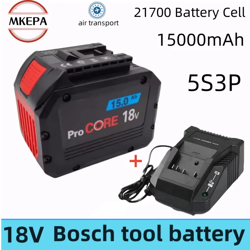 Аккумулятор 18V 15ah Draadloze Tool Batterij/Geschikt Voor Bosch Bat618 Gba21700 Batterij 15000mah12000Mah Procore Vervangende