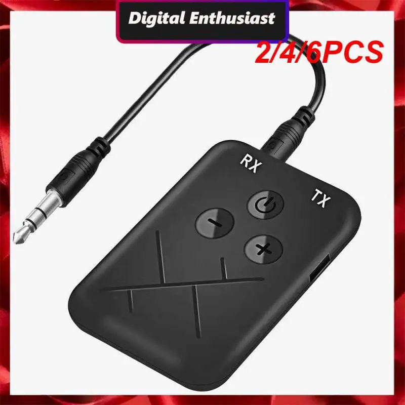 

2/4/6PCS Built-in Battery Car Adapter Low Latency 2 In 1 Stereo Receiver Transmitter 5.0 Aptx Wireless Aux