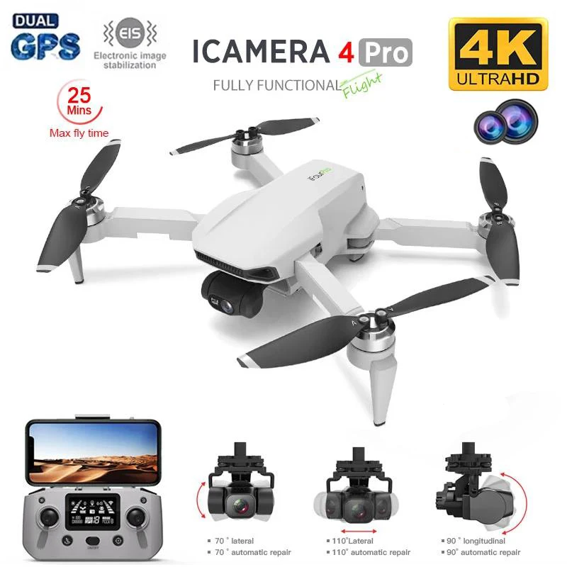 Новинка 2022 Квадрокоптер i CAMERA 4 PRO 3-осевой карданный подвес HD камера