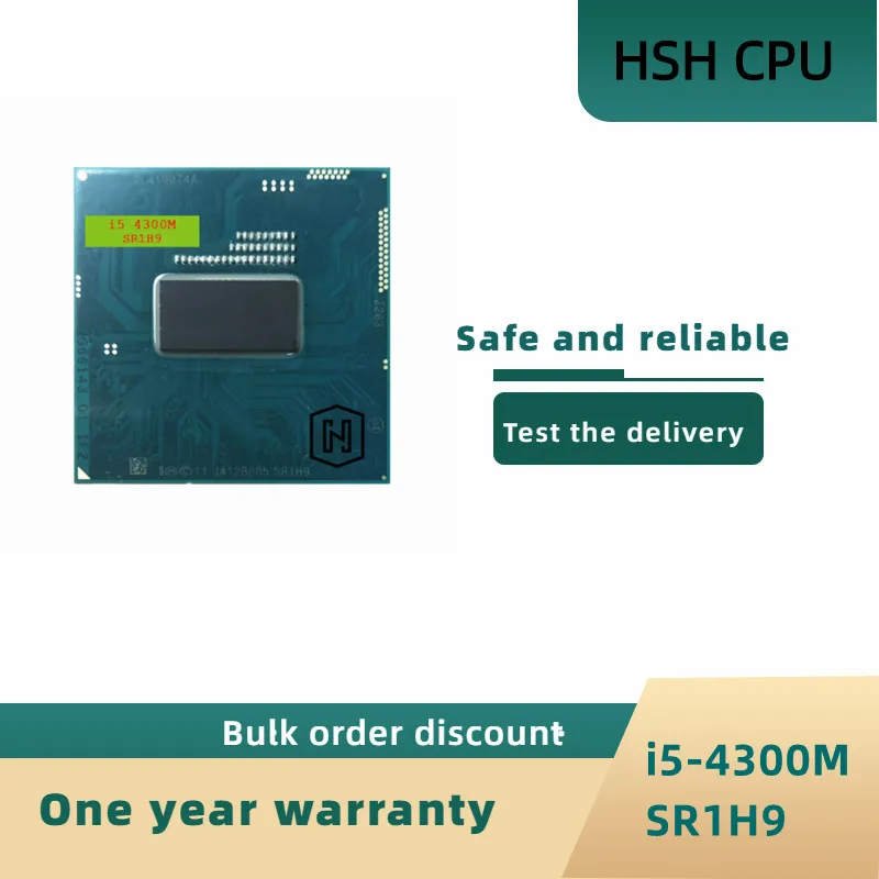 Процессор Intel Core i5-4300M i5 4300M SR1H9 2,6 ГГц двухъядерный четырехпоточный 3M 37W Socket G3 / rPGA946B