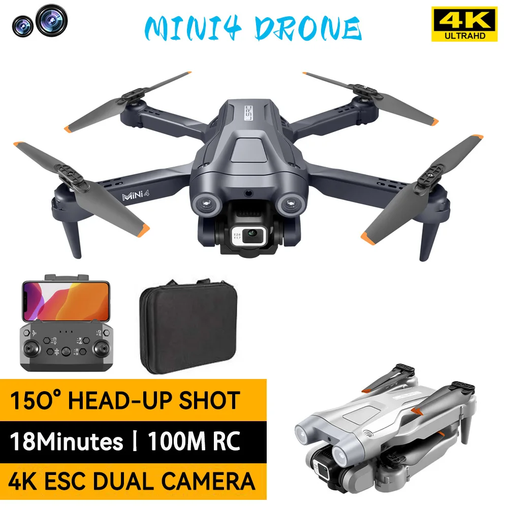 

New Mini4 Drone 4k Hd Dual Esc Camera Optical Flow Positioning Obstacle Avoidance Foldable Quadcopter Rc Dron Toys Gifts