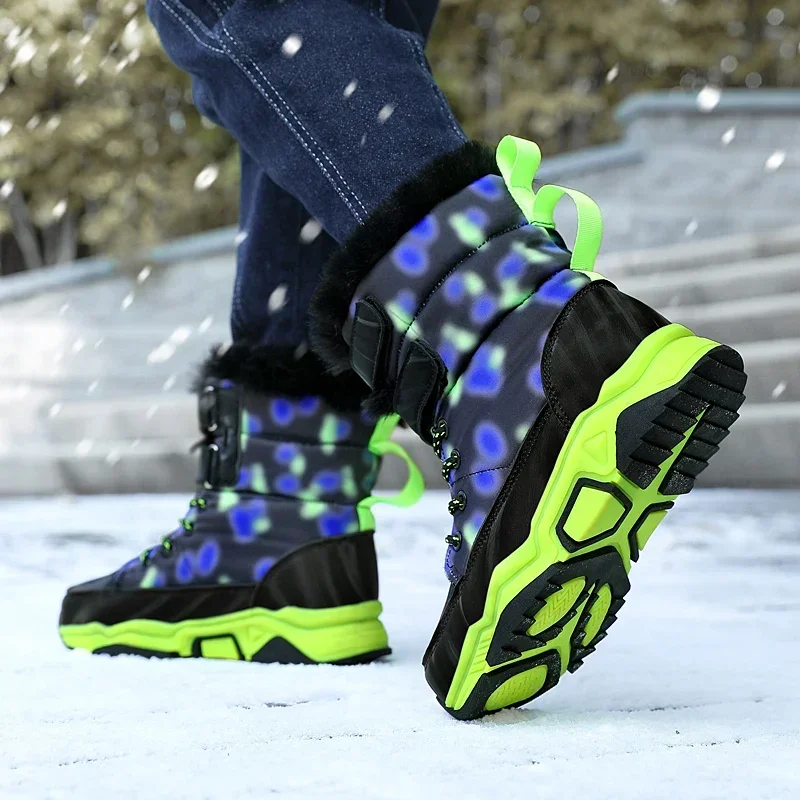 Детские зимние ботинки для мальчиков теплые меховые малышей плюшевые модные