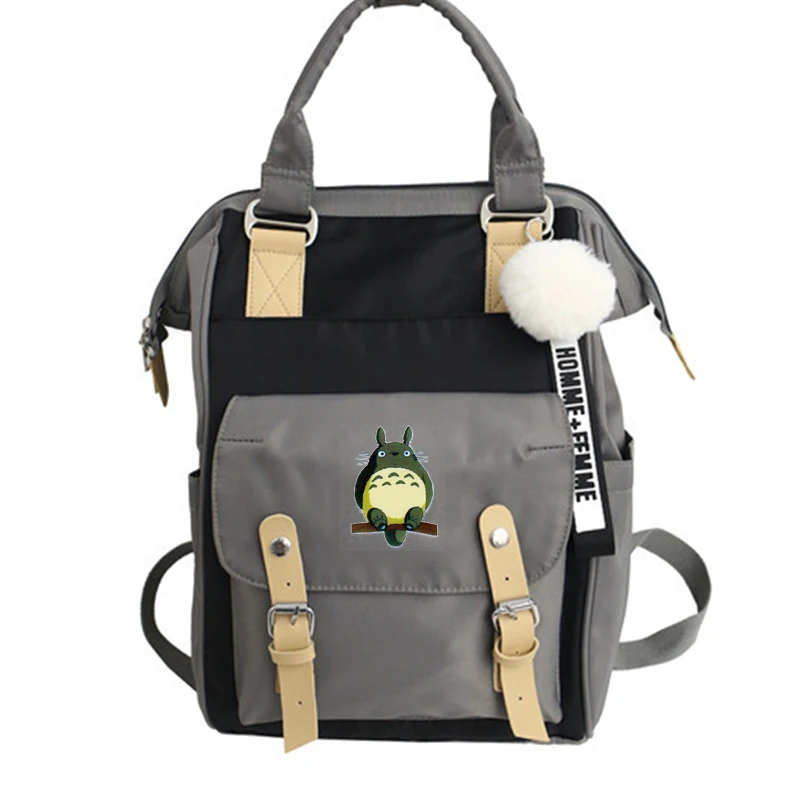 GHIBLI Totoro Anime Cosplay Students School Bag Backpack Cartoon Bookbag Laptop Travel Rucksack Outdoor Bag Cute Backpack