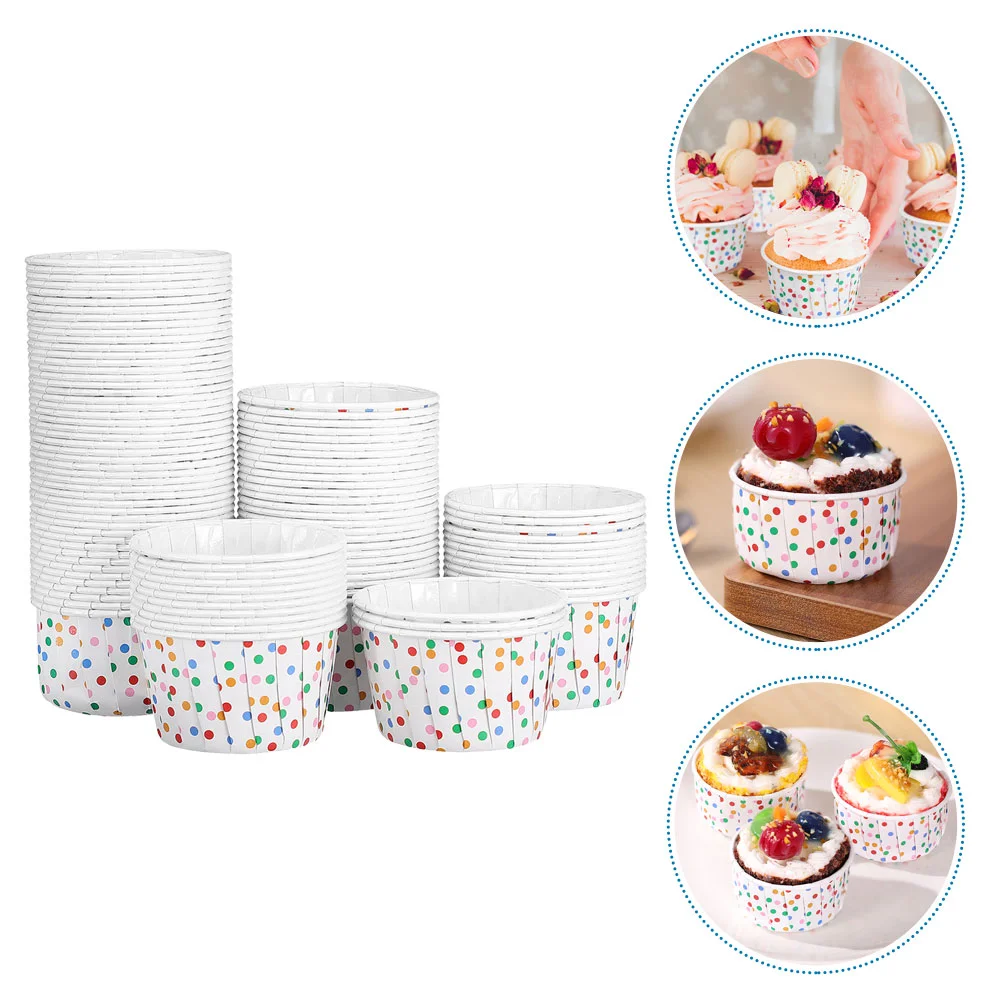 

Roll Up Cake Cups Bun Cases Cupcake Paper Baking Ice-cream Muffin Wrappers Liners Dessert Bowls Party Favors Mini Containers