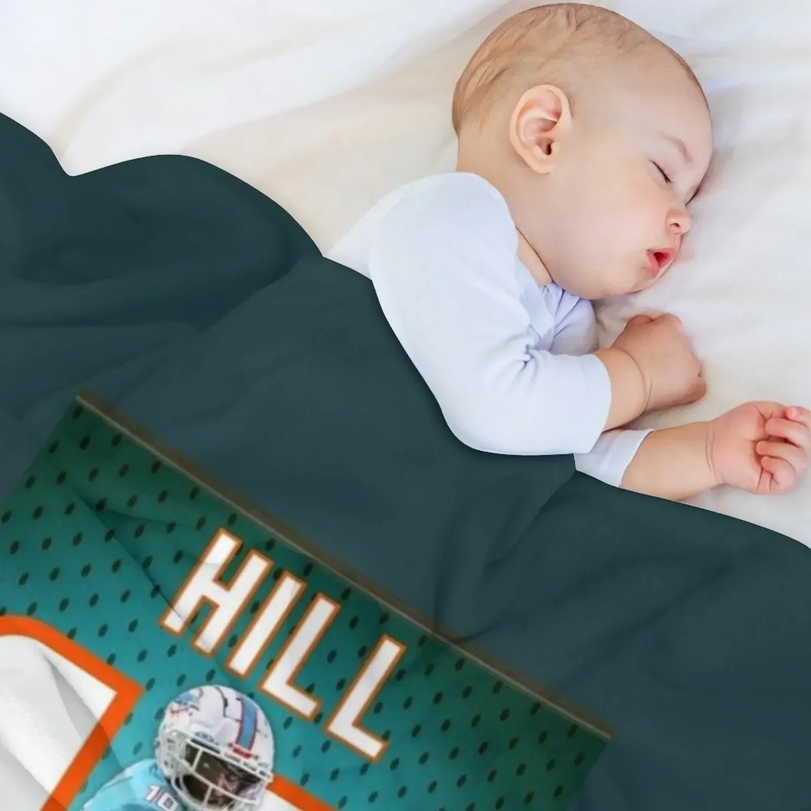 Спиральное одеяло Tyreek Hill Dolphins мягкие плюшевые клетчатые меховые одеяла для