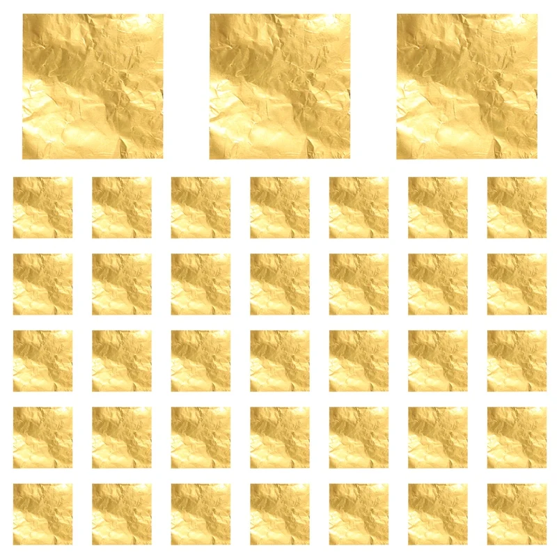 

100Pcs Square Sweets Candy Chocolate Lolly Paper Aluminum Foil Wrappers Gold