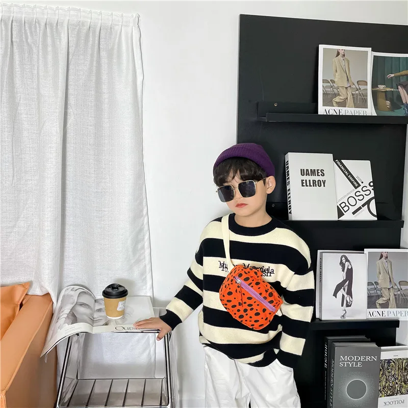 

Children's Canvas Purse Coin Boys' Backpack Girls' Shoulder Chest Waist Packet Messenger Bags Package Candy Parcel School Bags