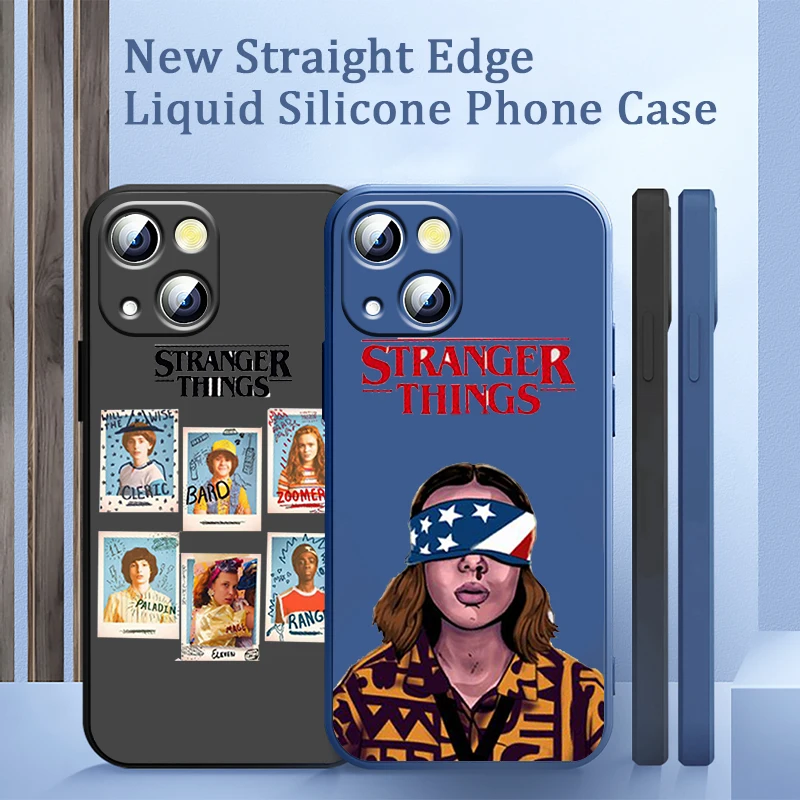 

Liquid Rope Cover Stranger Things Luxury Girl Phone Case For Apple iPhone 14 13 12 Mini 11 XS Pro Max X XR 8 7 SE 2020 Armour