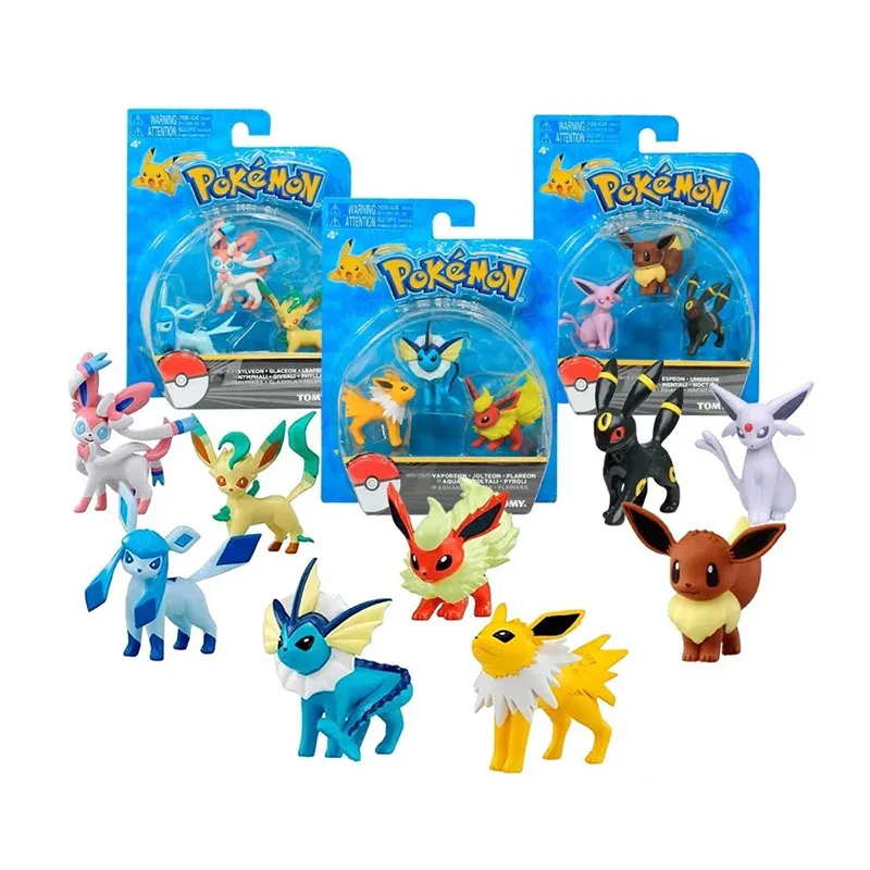 Original Tomy Pokemon Eevee Evolutions Figures Toy Special Collection