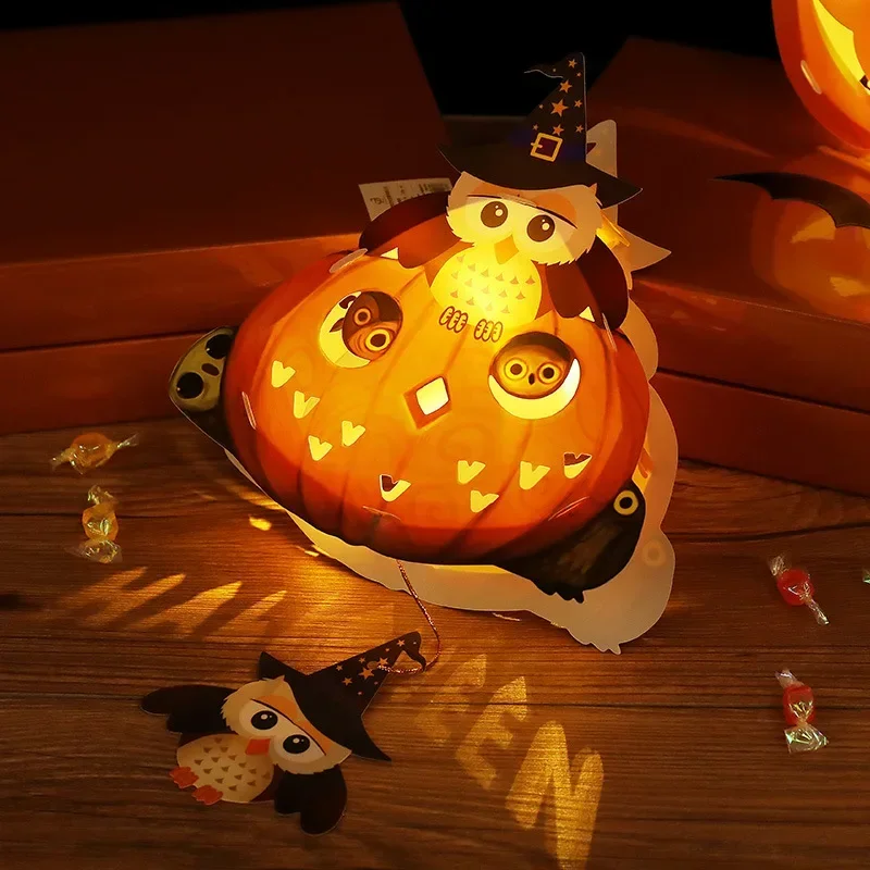 Хэллоуин Джек-фонарь реквизит украшения ручные нарядные игрушки DIY светящиеся в