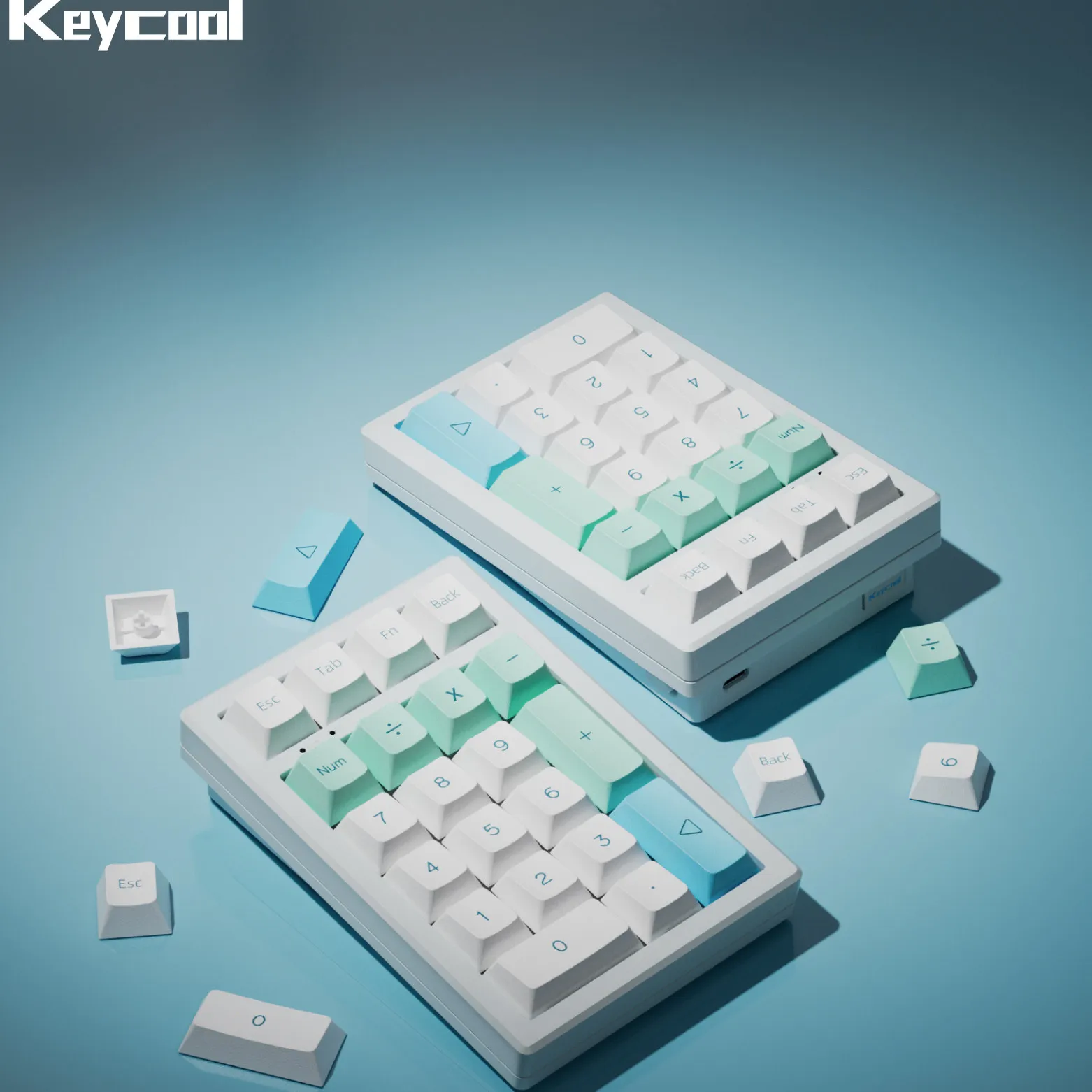 Фото Металлическая цифровая клавиатура Keycool K21MAX, 3 режима, RGB, с возможностью горячей замены, Bluetooth, для бухгалтерии и офиса №1
