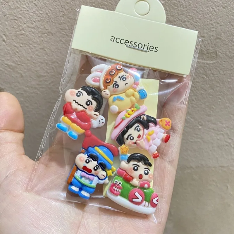 5 шт. Симпатичные карандаши Shin-chan аксессуары из смолы декоративные наклейки