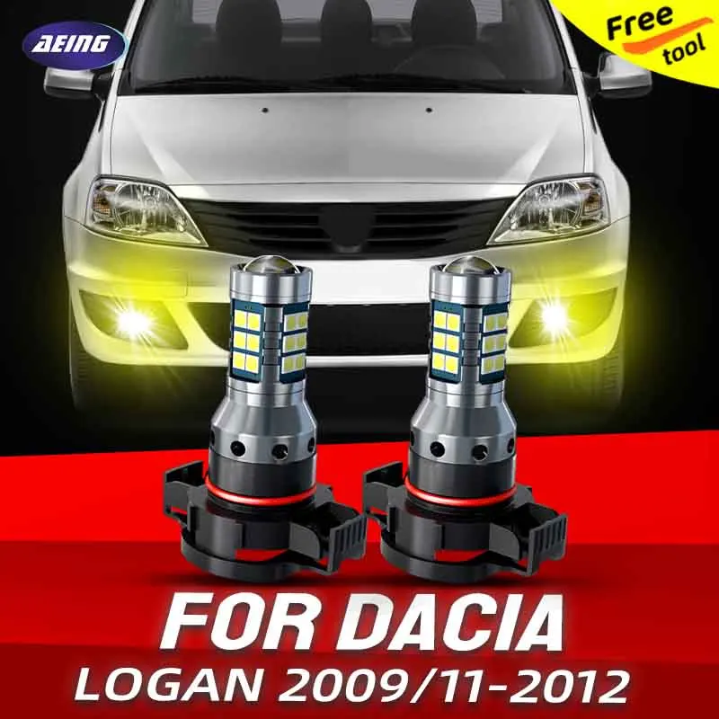 

2x Car LED Front Fog Lights Bulbs No Error Canbus For Dacia LOGAN LS 2009 2010 2011 2012 yellow white ice blue