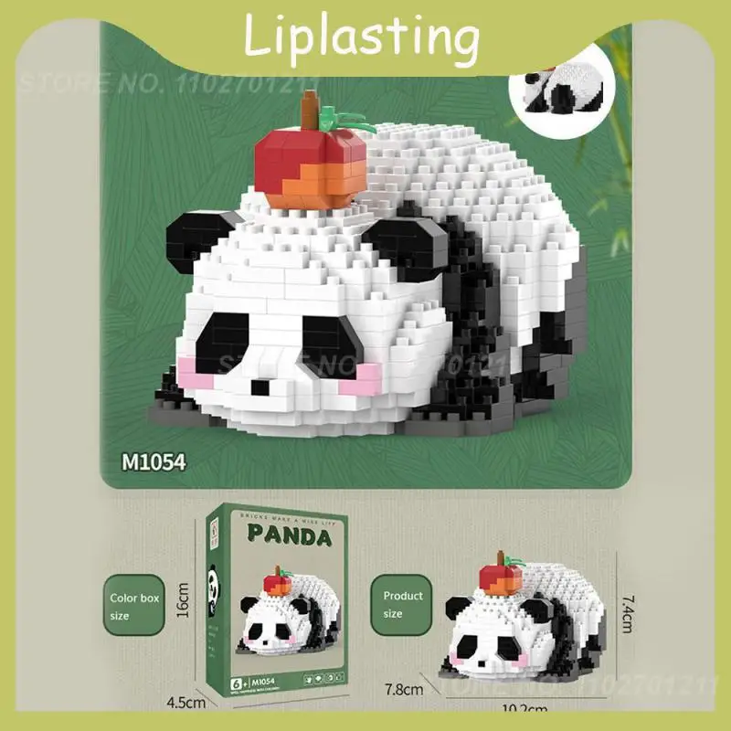 

Bricks Round And Polished Panda Eating Bamboo Kids Toys Cute Style Miniature Ornaments Bricks Puzzle Toys Tight Splicing