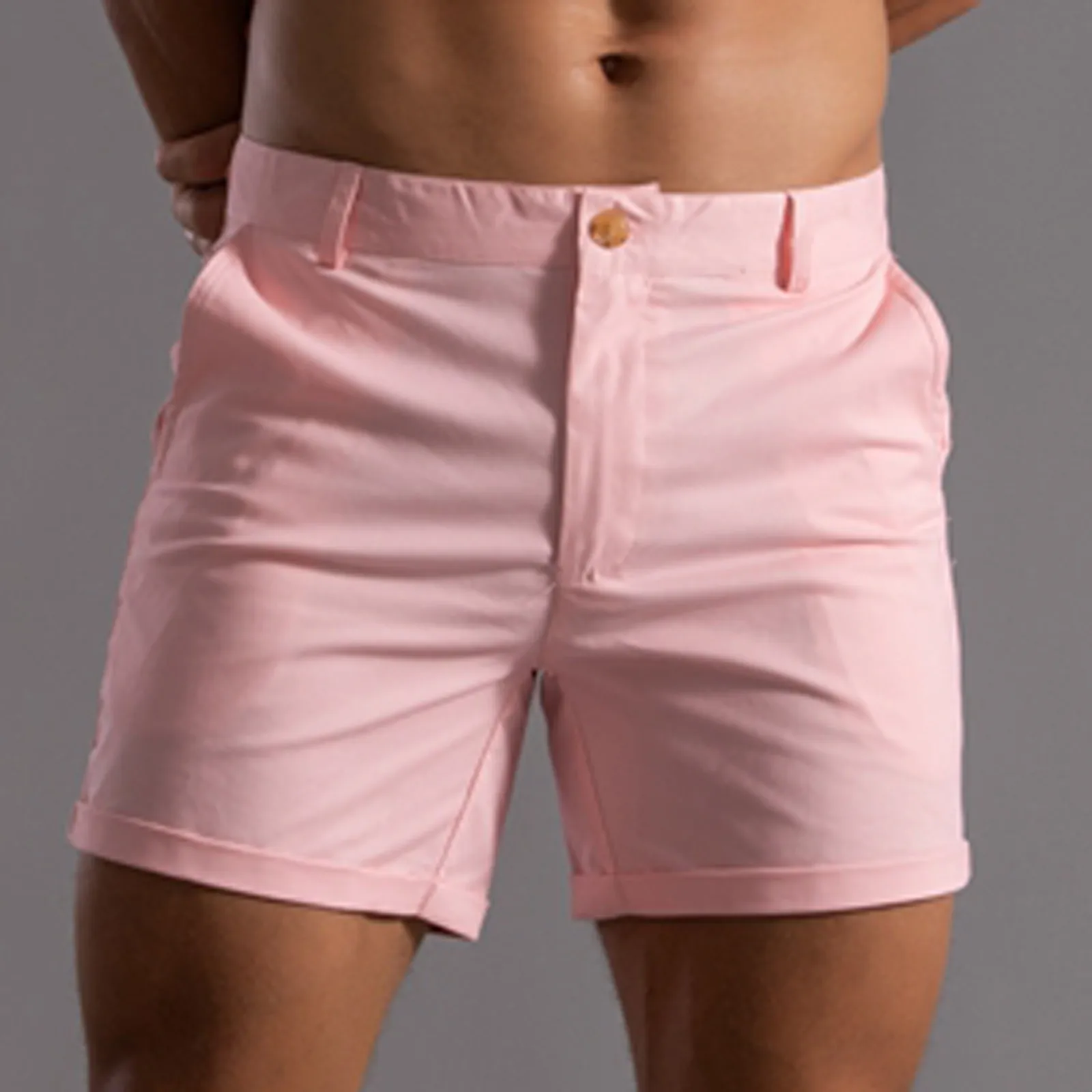 

Summer Men Casual Straight Shorts Button Waist Bodybuilding Joggers Outdoor Fitness Beach Short Pants Running Sports Sweatpants