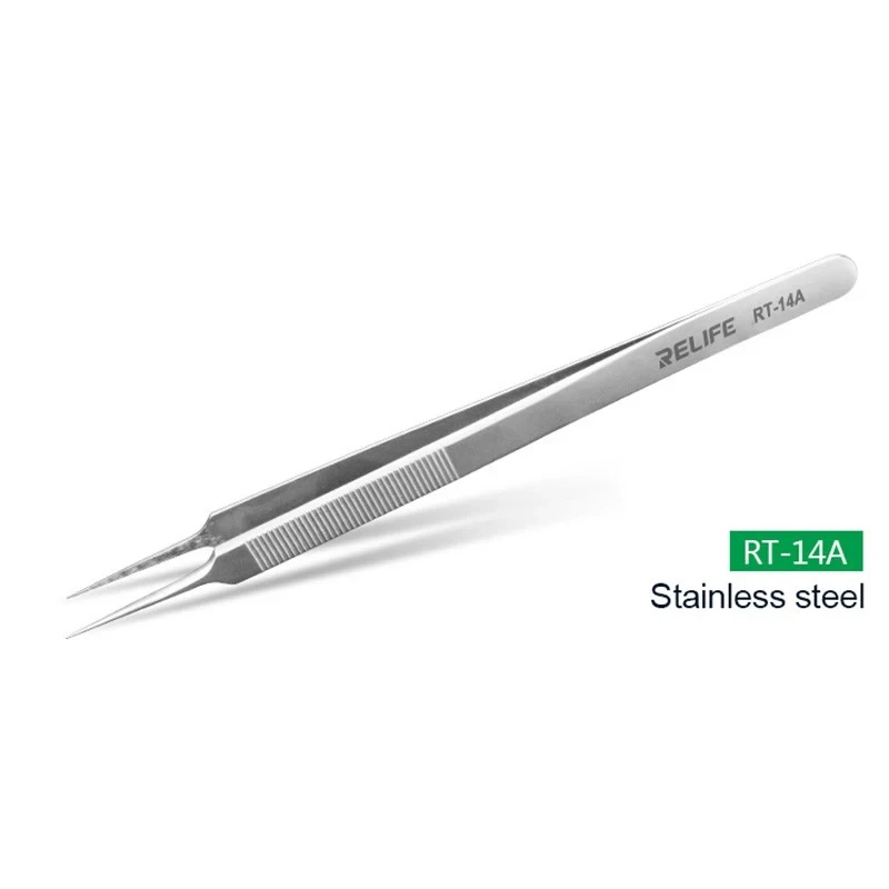 

Пинцет RELIFE, изогнутые наконечники, микросхема, оловянное размещение, позиционирующий пинцет для пайки, ручные инструменты для микроремонта печатной платы BGA