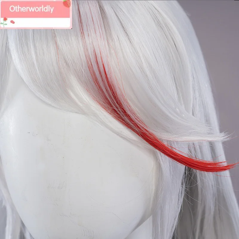 Женский парик для косплея серебристо-серый термостойкий длиной 110 см