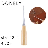 1pcs wooden leather needle sewing awl leather tools for shoemaker canvas repair hand stitcher leather craft diy awl punch hole
