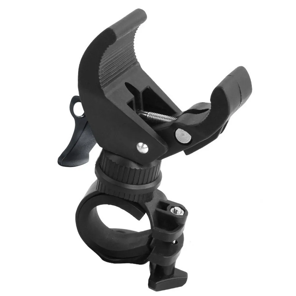 

360 Degree Cycling Clip Clamp Rotation Bike Flashlight Front Light Holder Quick Release Sound Box Flashlight Cycling Bracket