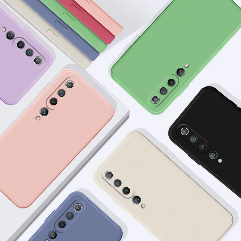 

Square Silicone For Xiaomi 11 10 Pro 10s Lite Ultra 8 9 cc9 8se 9se 8ud Phone Case For Xiaomi 10 Soft Cover Solid Color