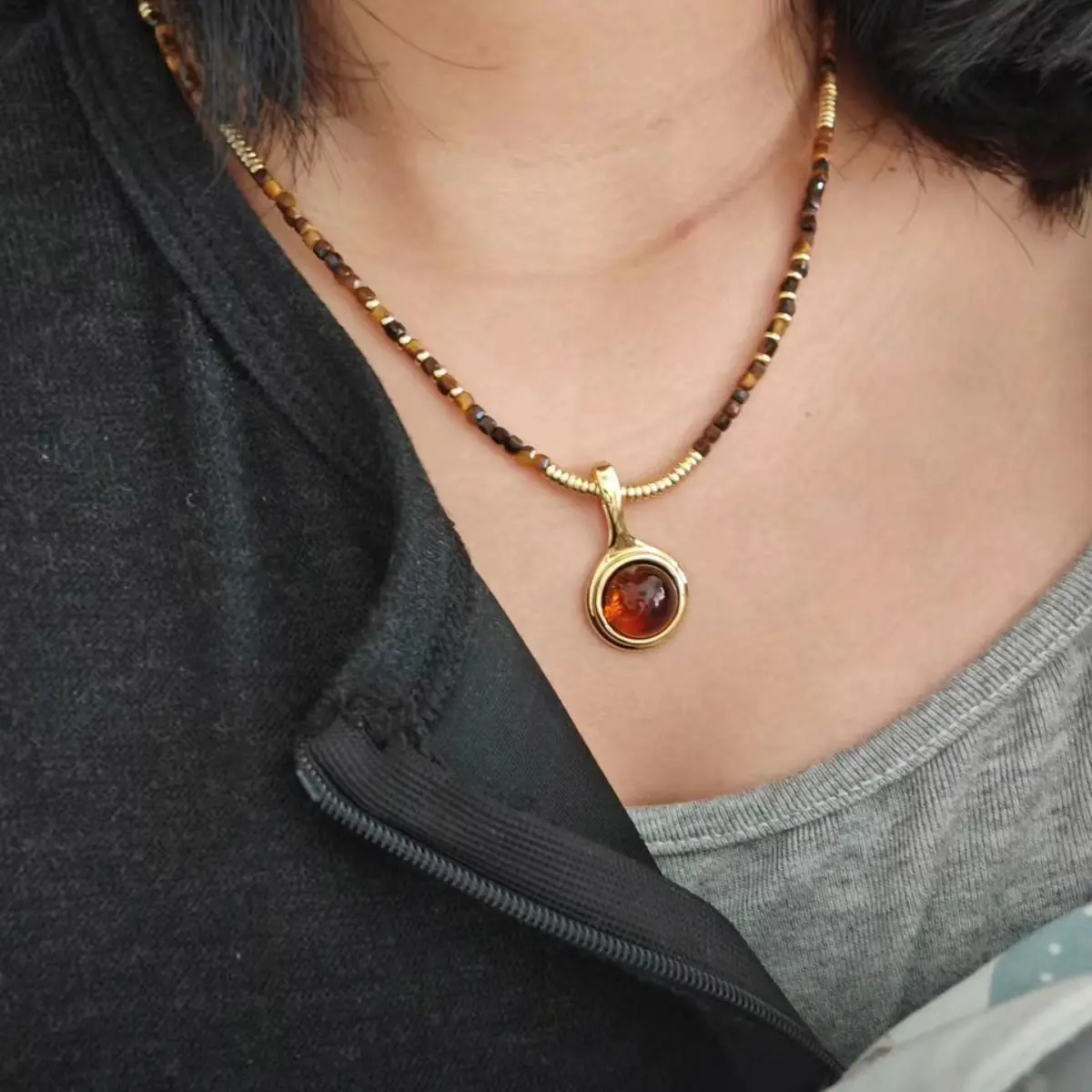 Легкие роскошные модели ручной работы из натурального камня ожерелье бисера