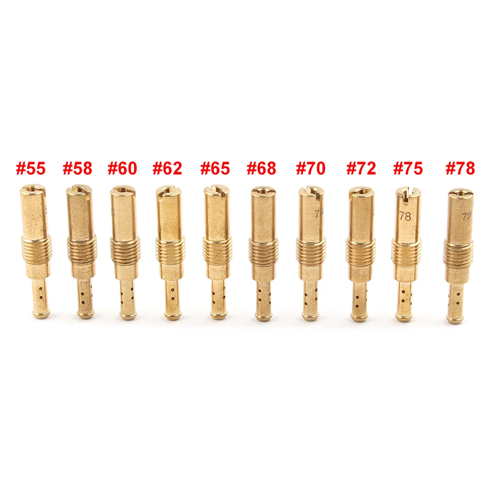 

10 шт./компл. 55 58 60 62 65 68 70 72 75 78 медленный пилотный жиклеры карбюратор для PWK OKO CVK NSR