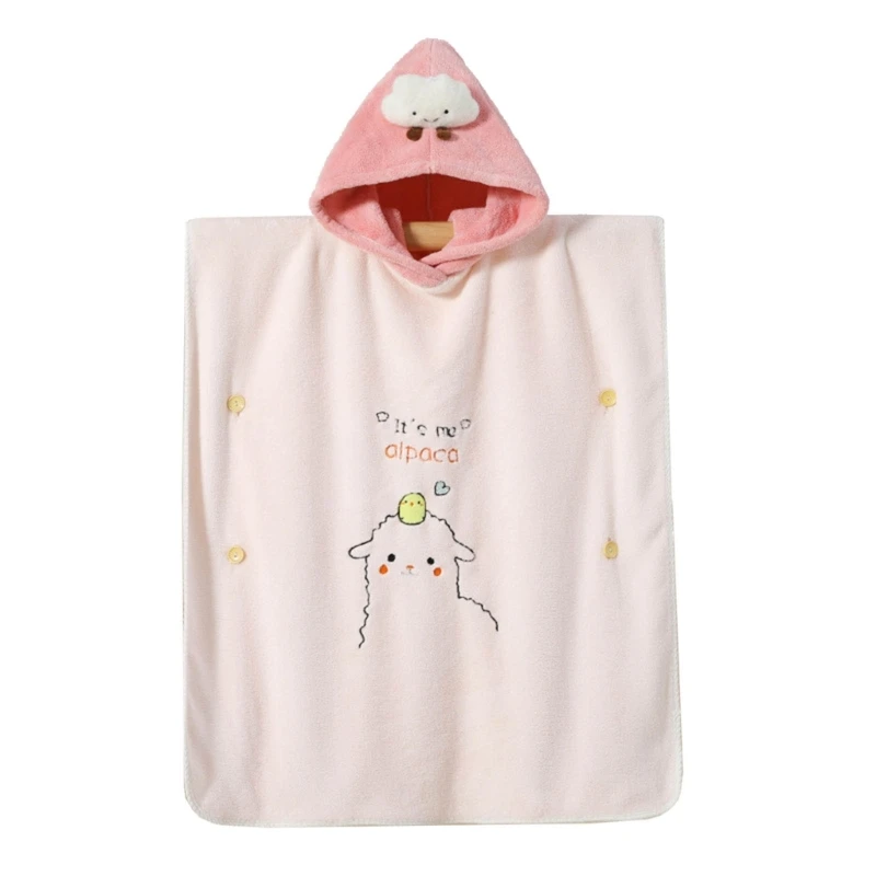 

C5AA Baby Bath Towel Soft Coral Fleece Absorbent Newborn Hooded Towel for Kids Hooded Baby Toddler Bath Blanket Towel Gift