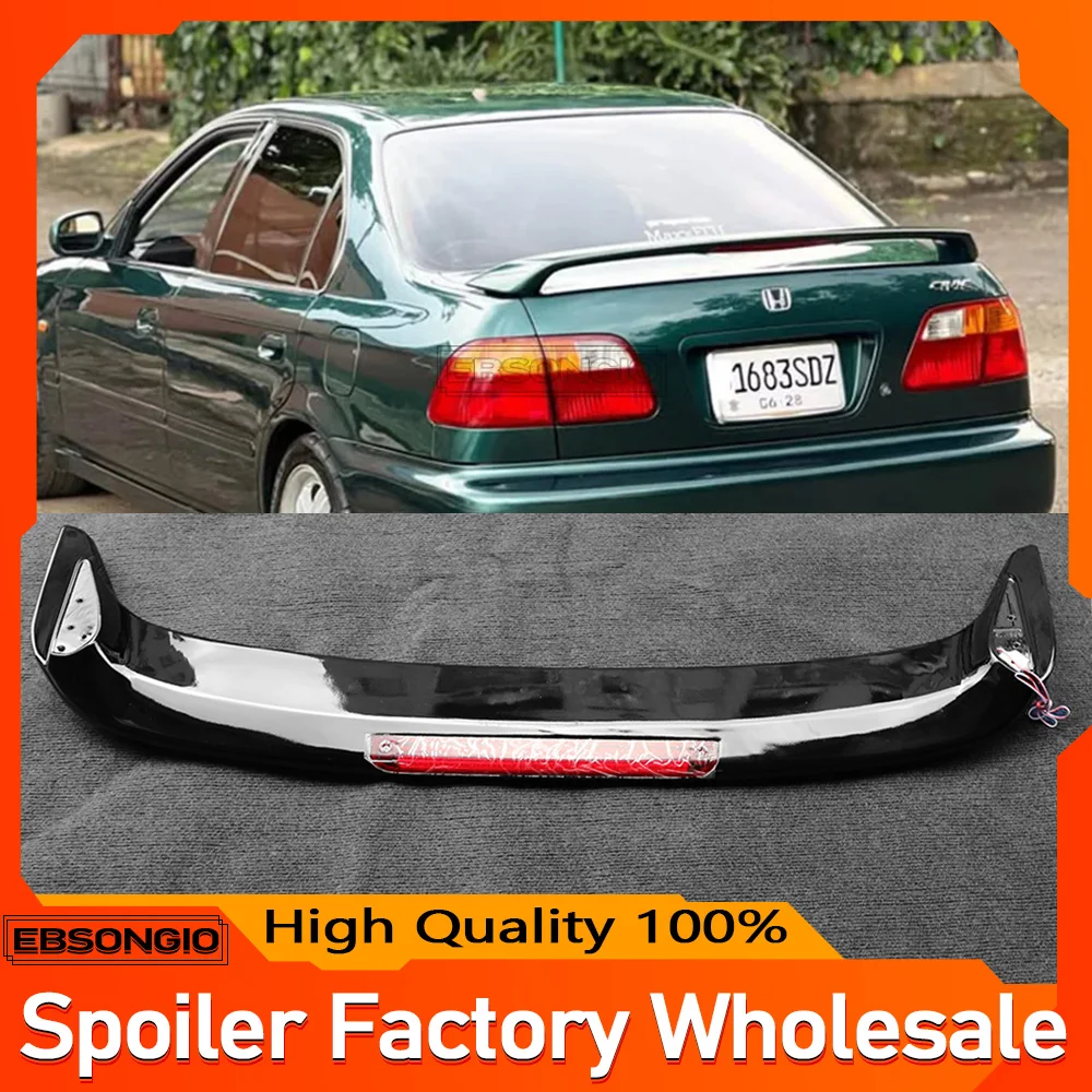 

Для Honda Civic 1996-2000 задний спойлер багажника с светодиодной лампой стоп-сигнала 1997 1998 1999