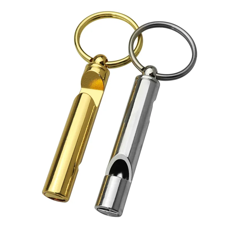 Sport Whistles Keychain Pendant Metal Survival Mini Size Whistles Key Chain Keyring Outdoor Emergency Siren Gift images - 6