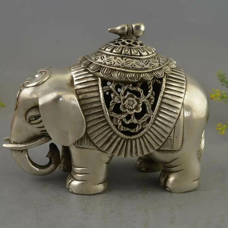 

Старое тибетское серебряное Дворцовое искусственное благовоние горелка курильница