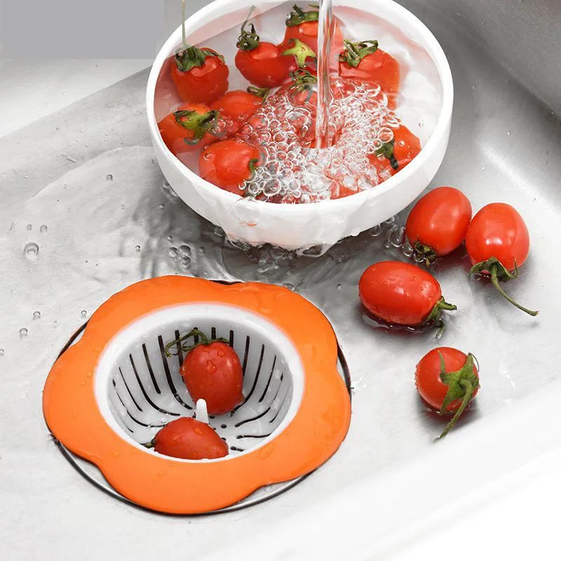 

2Pcs Kitchen Sink Drain Strainer Shower Filter Drain Cover Stopper Sink Strainer Drainer Floor Drain Hair Catcher Bathroom Drain