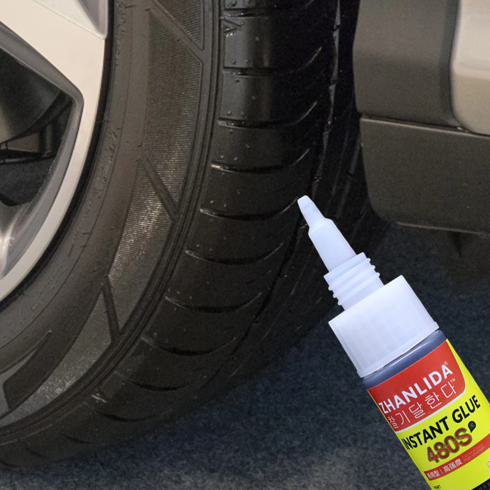 

Tire Repair Glue Black Strong Adhesive Car Rubber Repair Tire Glue 480s Waterproof Leather Glue Car Window Speaker Tire Repair