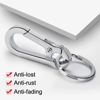 metal keychain zinc alloy anti rust key holder men women car keyfob simple strong key pendant accessories