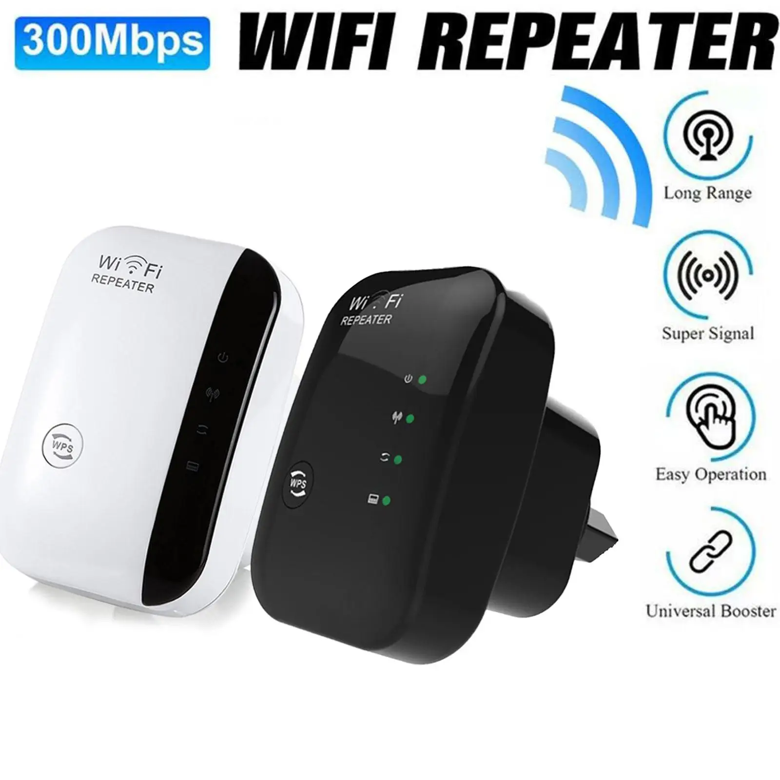 WiFi ретранслятор усилитель сигнала Дубликатор беспроводной расширитель 300Mbps WIFI