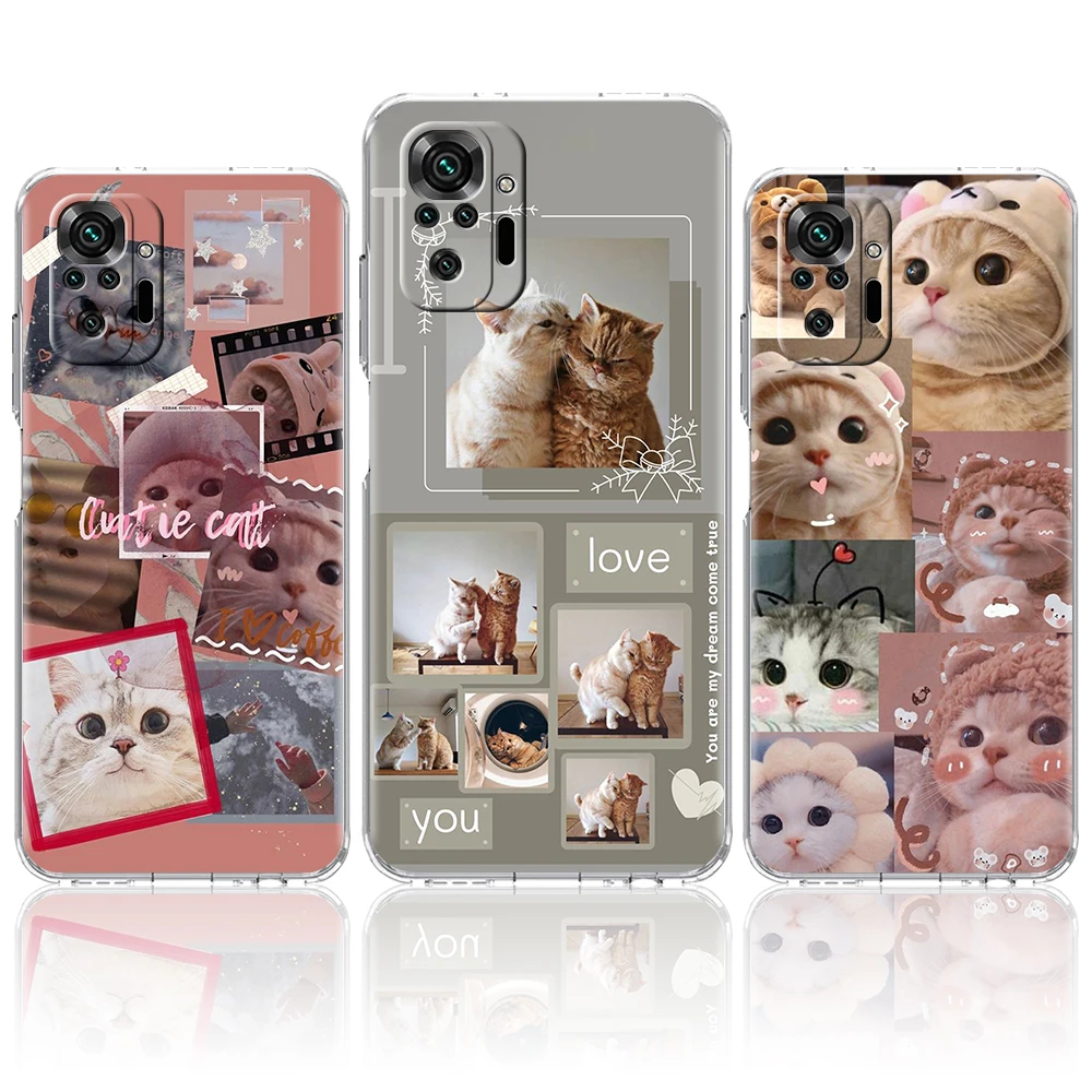 

Funny Cat Phone Case for Redmi Note 11 11T K40 8 8T 9 10 8A 9A 9S 9C 7 Gaming Pro Plus 4G Silicone Transparent Shell Fundas TPU