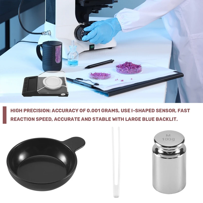 Точные Электронные весы 0 001 г цифровые для драгоценных камней ювелирных изделий