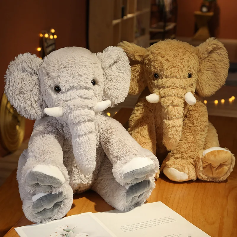 

45cm Soft Elephant Plush Pillow Elephant Toy Stuffed Animals Plush Toys Baby Doll Infant Appease Toys Kawaii Pillows Girl Gift