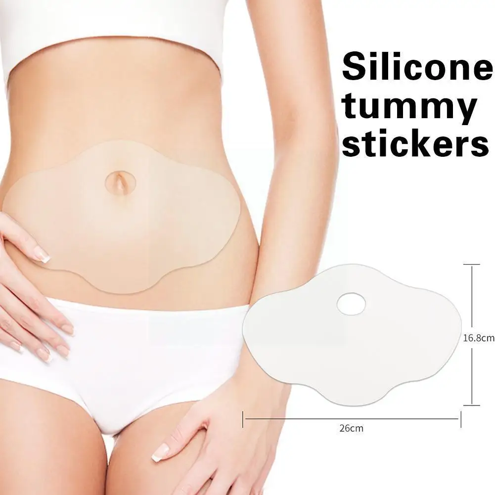 Silicone Anti-wrinkle Belly Stomach Pads Stickers Reusable Body Marks Removal Washable Stretch Pad Patch Transparent Skin C B2q3